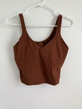 lululemon athletica Ribbed V-Neck Crop Tank - Brown